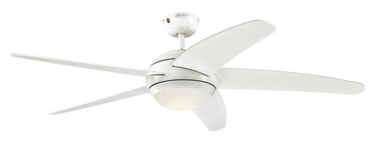 Bendan 72070 LED Deckenventilator 132 cm - Seidenmatt Chrom. Beleuchtet und kühlt Räume durch Luftzirkulation.