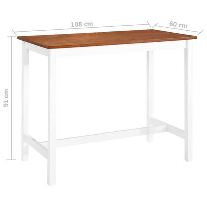 vidaXL Massivholz Bartisch Stehtisch – Robuster Bistrotisch