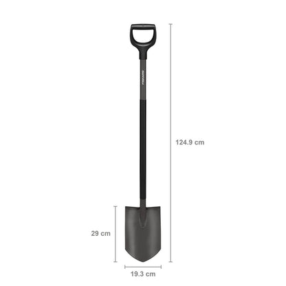 Fiskars Gärtnerspaten spitz, Ergonomic, Borstahl, 125 cm