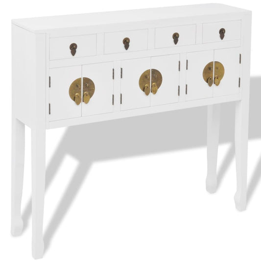 vidaXL Sideboard Chinesisches Massivholz Weiss