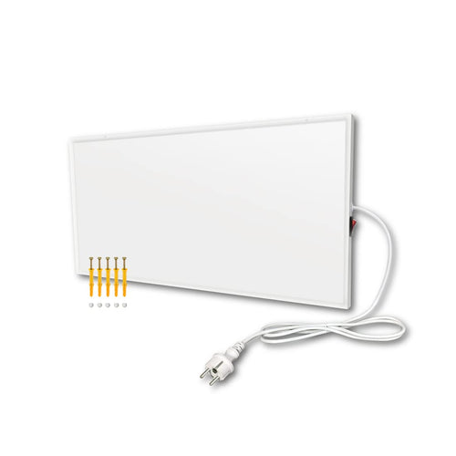 EVOKOR Infrarotheizung 170W – Wandpaneel 620x320mm. Rechteckiges Paneel für direkte Infrarot-Strahlungswärme zur Wandmontage.