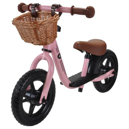 Bandits & Angels Laufrad Metall Weidenkorb – Vintage Rosa