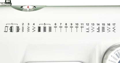 W6 WERTARBEIT Nähmaschine N 1615 Pro mit Freiarm und 17 Programmen