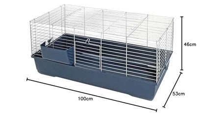 Gabbia Baldo Kaninchenkäfig - 100x53x46 cm dunkelblau