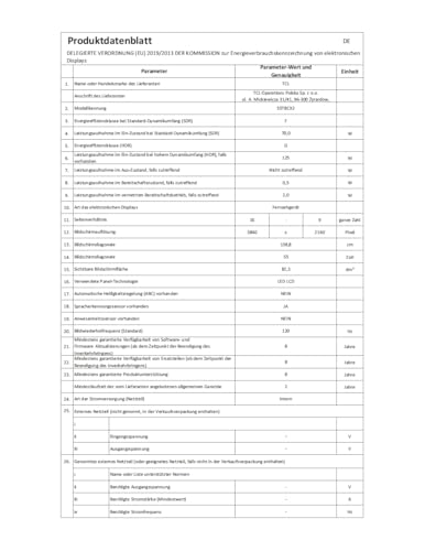 TCL 55T8C Fernseher - 55 Zoll QLED 4K HDR Google TV