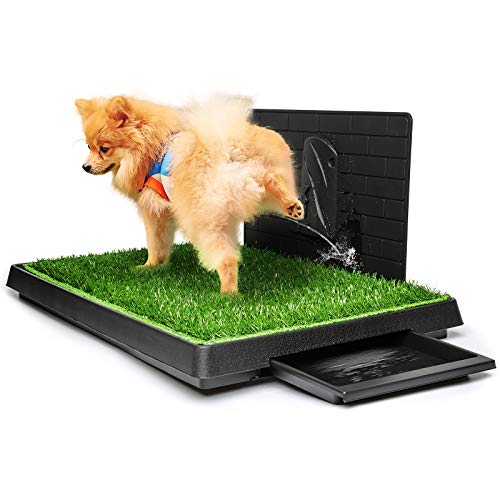 Hompet Hundetoilette mit Tablett – Indoor & Balkon (76x51cm)