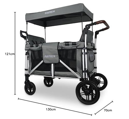 FUXTEC FX-CTXL900 Bollerwagen faltbar - Grau mit Dach