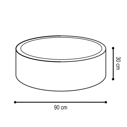 MISIOO Bällebad für Kinder – Schaumstoff 90x30cm mit 200 Bällen