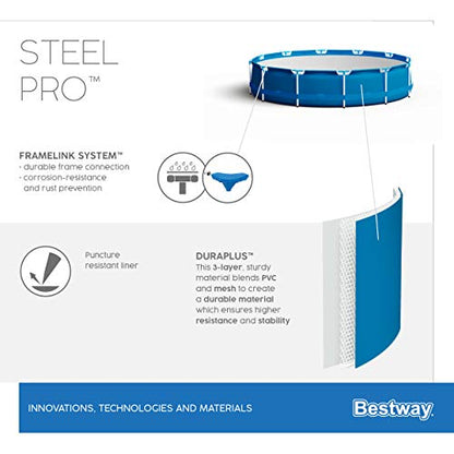 Bestway Steel Pro Frame Pool-Set Ø 366x76cm Blau