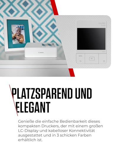 Canon SELPHY CP1500 Mobiler Fotodrucker - Weiss mit Papierset