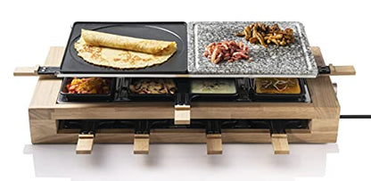 Bestron Raclette Grill XL - Party Grill mit Steinplatte