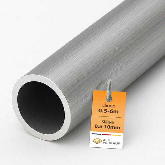 Alu-Verkauf Aluminium Rundrohr Präzisions-Alurohr – Ø6x1mm, silbern, für leichte Konstruktionen.