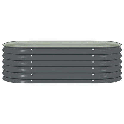vidaXL Hochbeet Gemüsebeet Stahl Grau - 160x80x44 cm