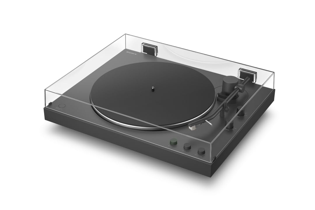 Sony PS-LX3BT Plattenspieler, Bluetooth, vollautomatisch, schwarz mit transparenter Staubschutzhaube