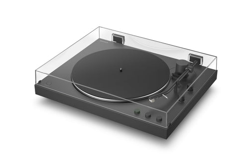 Sony PS-LX3BT Plattenspieler, Bluetooth, vollautomatisch, schwarz mit transparenter Staubschutzhaube