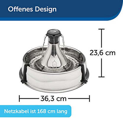 PetSafe Drinkwell 360 Edelstahl-Trinkbrunnen - 3.8L