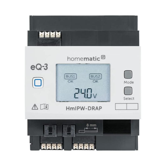 eQ-3 Homematic IP HmIPW-Drap – Wired Access Point. Weißes Modul zur Integration kabelgebundener Homematic IP Geräte in das Smart Home System.