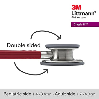 Littmann 5627 Classic III Medizinisches Stethoskop - Burgund