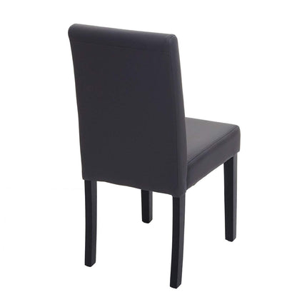 Mendler Littau Esszimmerstuhl – 4er-Set, Grau Kunstleder