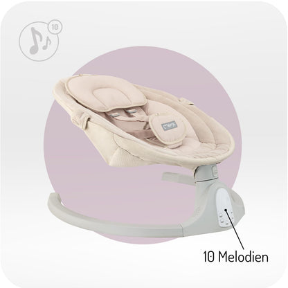 MoMi KENANI SAND Babywippe mit Bluetooth und Fernbedienung
