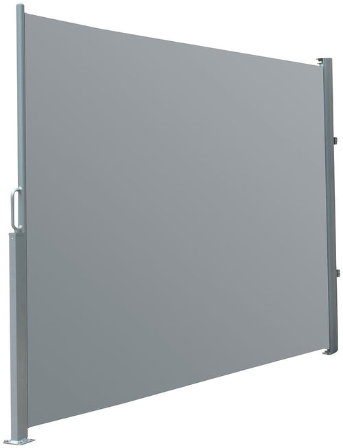 Royal Gardineer Seitenmarkise Sichtschutz - 180x300 cm Anthrazit. Anthrazitfarbene Markise, ausziehbar. Schützt vor Blicken und Wind auf Terrasse.