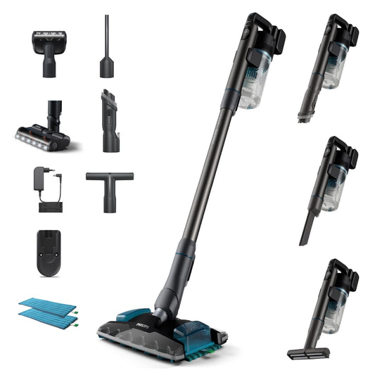 Philips 8000er Serie Kabelloser Staubsauger Tierhaare - XC8055/01. Grauer Stabstaubsauger. Entfernt Tierhaare von Böden.