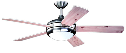 AireRyder Ursa Deckenventilator mit Licht Fernbedienung 132cm Satin Nickel/Weiss
