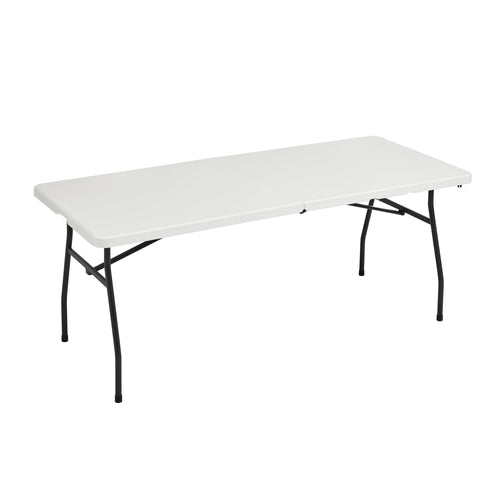 Amazon Basics Klapptisch rechteckig mit Tragegriff 182x75cm Weiss