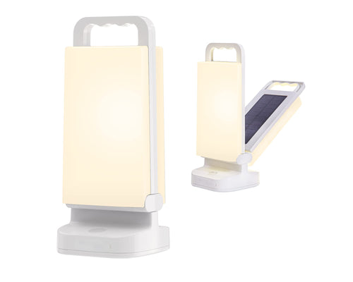 Lepwings LED Campinglampe Solar, dimmbar, 6000 mAh, IPX4 – Campinglaterne mit 48 LEDs und zwei Solarpanels