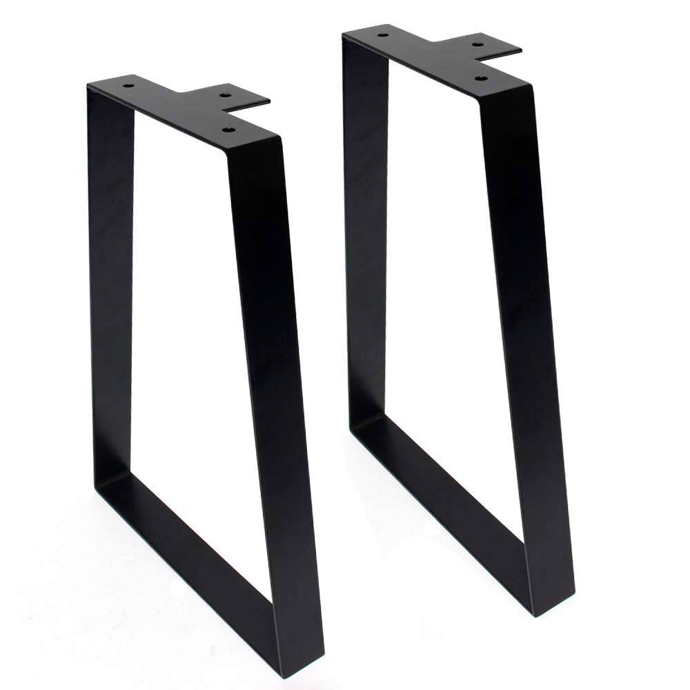 Signstek Haarnadel Tischbeine aus Metall, 40 cm, schwarz, 2er-Set – Trapez-Form für Couchtische