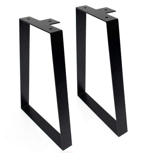 Signstek Haarnadel Tischbeine aus Metall, 40 cm, schwarz, 2er-Set – Trapez-Form für Couchtische