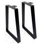 Signstek Haarnadel Tischbeine aus Metall, 40 cm, schwarz, 2er-Set – Trapez-Form für Couchtische
