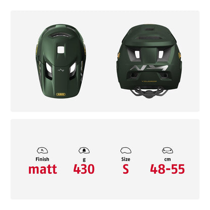 ABUS YouDrop FF Kinder-Fullface Helm - Grün S