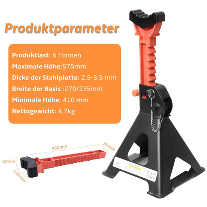 Melko KFZ Unterstellböcke 6000KG - 4er Set Gummiauflagen