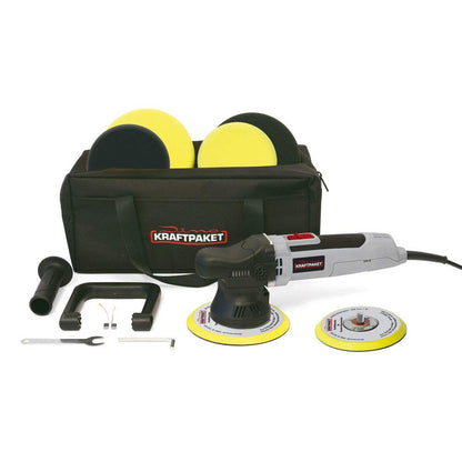 Dino KRAFTPAKET 9mm-650W Exzenter Poliermaschine Set - Grau