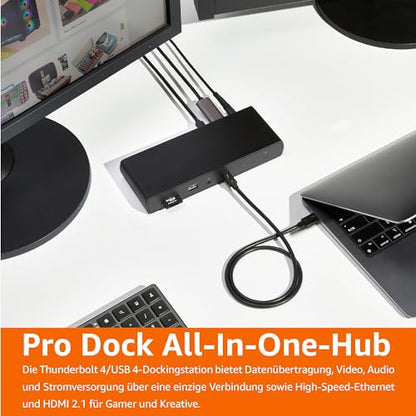 Amazon Basics Thunderbolt 4/USB 4 Pro-Dockingstation – Schwarz