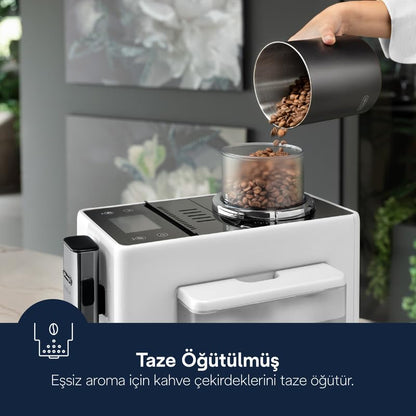De’Longhi Rivelia Kaffeevollautomat LatteCrema System – Weiss