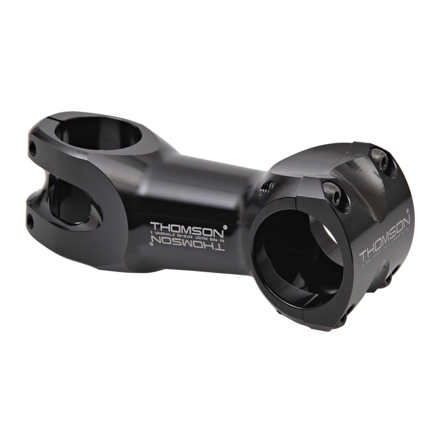 Thomson Elite X4 A-Head Vorbau: Schwarzer Vorbau, 10°, 80mm, 31.8mm. Verbindet Lenker mit Gabelschaft.