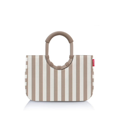 reisenthel loopshopper M Shopper Summerstripes Coffee, gestreift, mit gepolsterten Aluminium-Tragegriffen