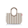 reisenthel loopshopper M Shopper Summerstripes Coffee, gestreift, mit gepolsterten Aluminium-Tragegriffen