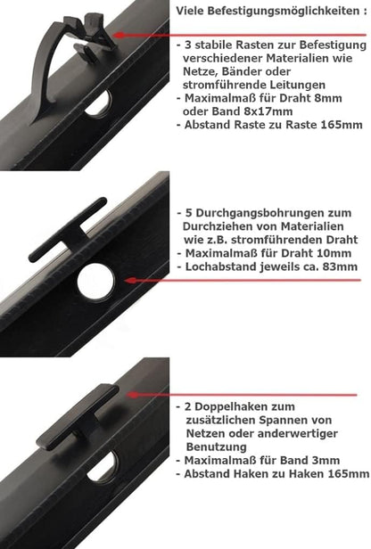 Universal Übersteigschutz Isolator Doppelstabmattenzaun – 45 Stk.