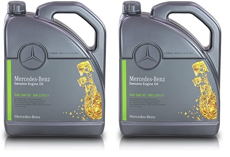 Original Mercedes Benz Motorenöl 5W-30 MB 229.51 - 2x 5L. Zwei Kanister mit Öl, zur Schmierung von Mercedes-Benz Motoren.