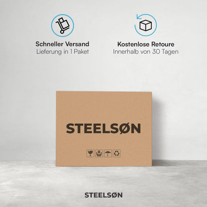 STEELSØN Drakon Mähroboter Garage aus verzinktem Stahl, Anthrazit