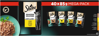 Sheba Delikatesse in Gelee Katzenfutter Geflügel Variation 2x 3400g
