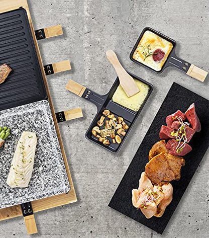 Bestron Raclette Grill XL - Party Grill mit Steinplatte