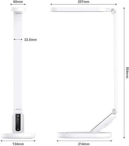 JKSWT Schreibtischlampe HD20203, dimmbare LED Tischlampe mit Touch