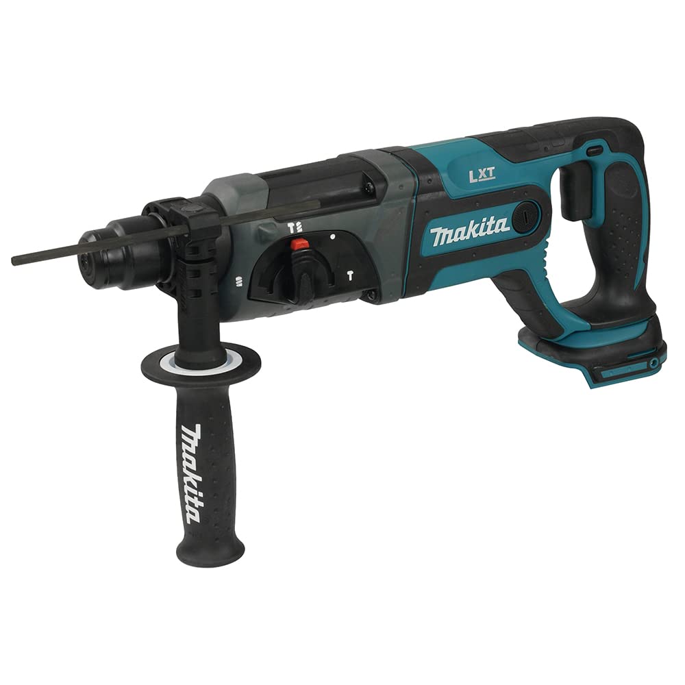 Makita DHR241Z Akku-Bohrhammer SDS-Plus - 18V (ohne Akku/Ladegerät). Blau-schwarzer Bohrhammer zum kabellos Bohren & Meißeln.