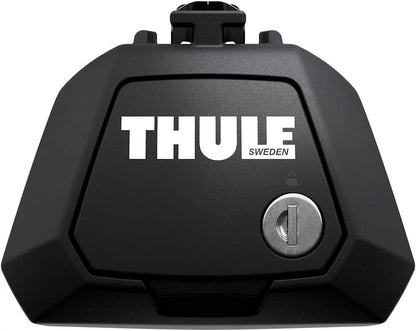 Thule Evo Dachträger Set – Raised Rail Fussatz Schwarz & WingBar 135cm Silber