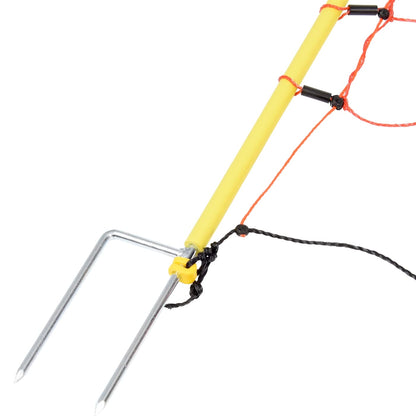 VOSS.farming Elektrozaun-Netz Schafzaun – 50m, 108cm, 2 Spitzen, gelb