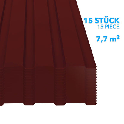 KARAT Trapezblech 115 x 45 cm, 15 Stück, verzinkter Stahl, Rot